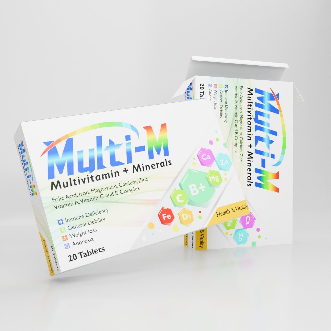 MULTI-M (MultiVitamins & Minerals) Immune Deficiency 20Tablets
