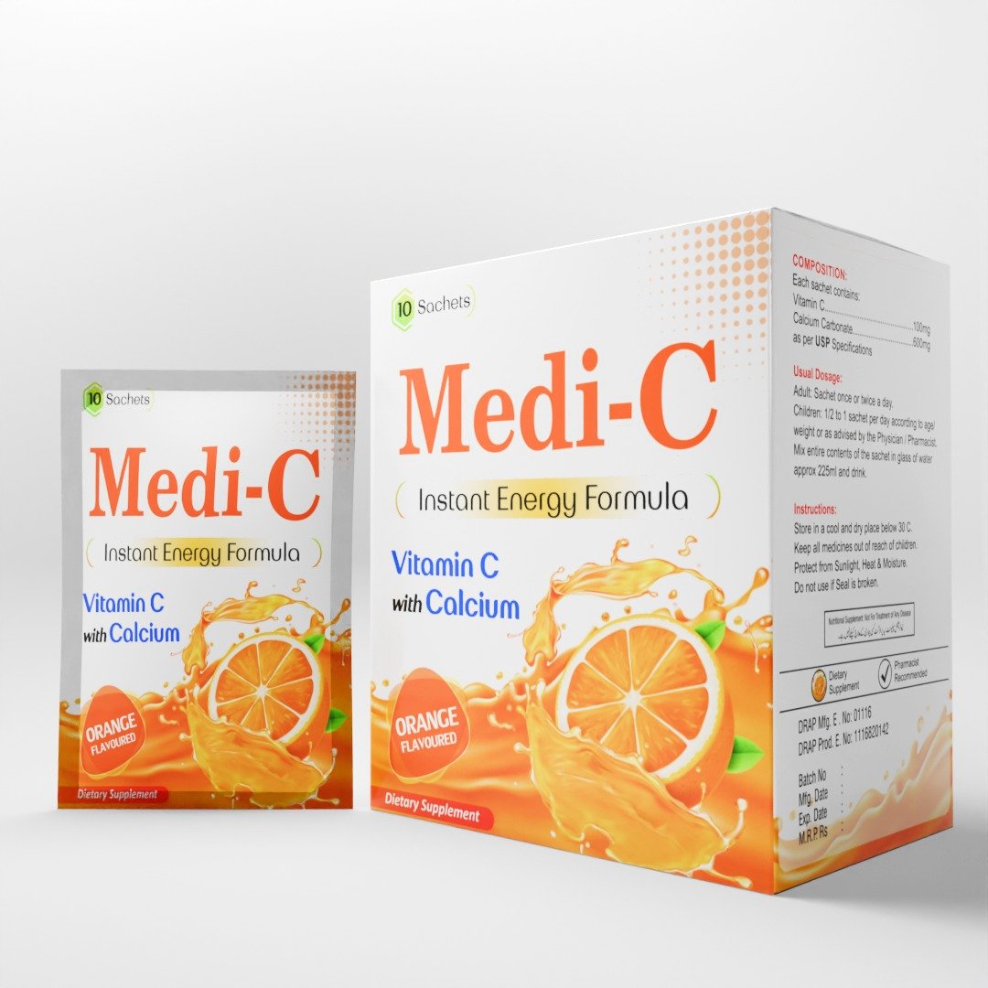 MEDI-C (Instant Energy Formula - Vitamin C With Calcium) 10 Sachets
