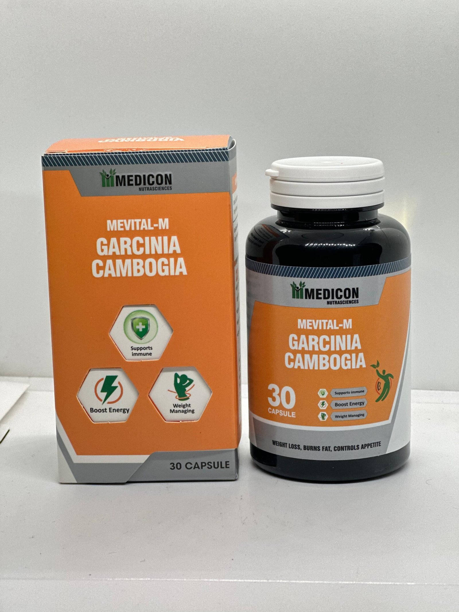 MEVITAL-M Garcinia Cambogia – Appetite Control, Support Immune, Boost Energy, & Weight Managing 30 Capsules