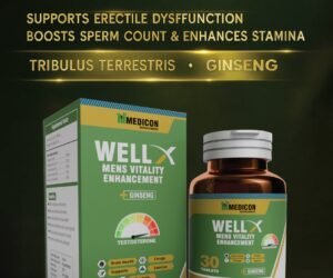 WELL-X Men's Vitality & Strength Formula – Infused Energy Booster for Stamina (30 Tablets)