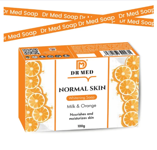 DR MED Normal Whitening Skin Soap (Milk & Orange) 100g.
