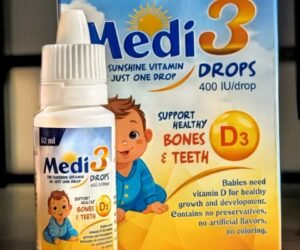 Medi 3 Drops - Support Healthy Bones & Teeth D3 - The Sunshine Vitmain in Just One Drop, Babies Need Vitamn D for Healthy Growth And Development.